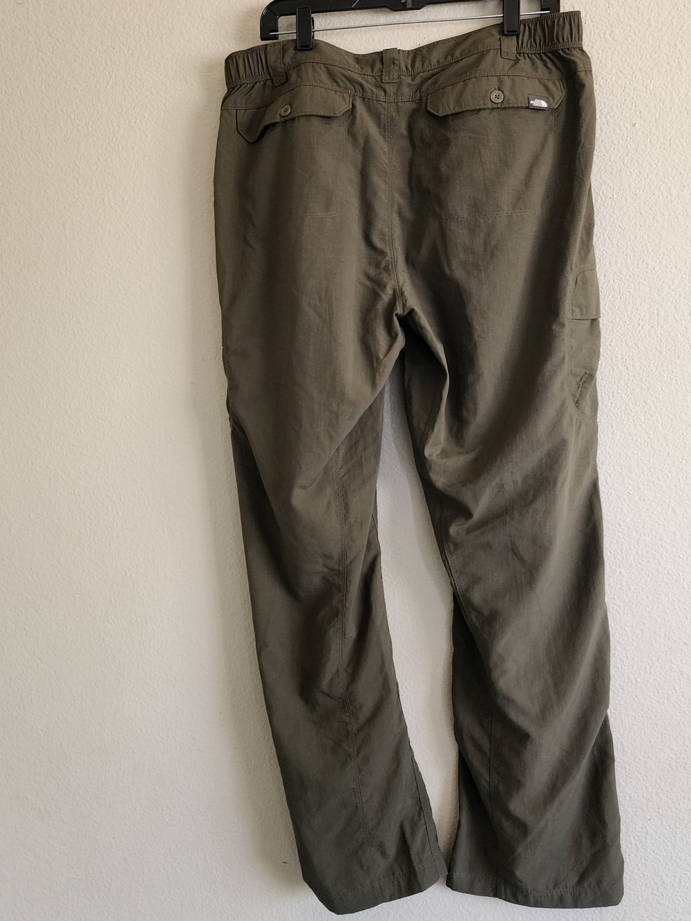 The North Face Mens Large Olive Green Stow Pocket Nylon Hiking Cargo Pants - Picture 10 of 12